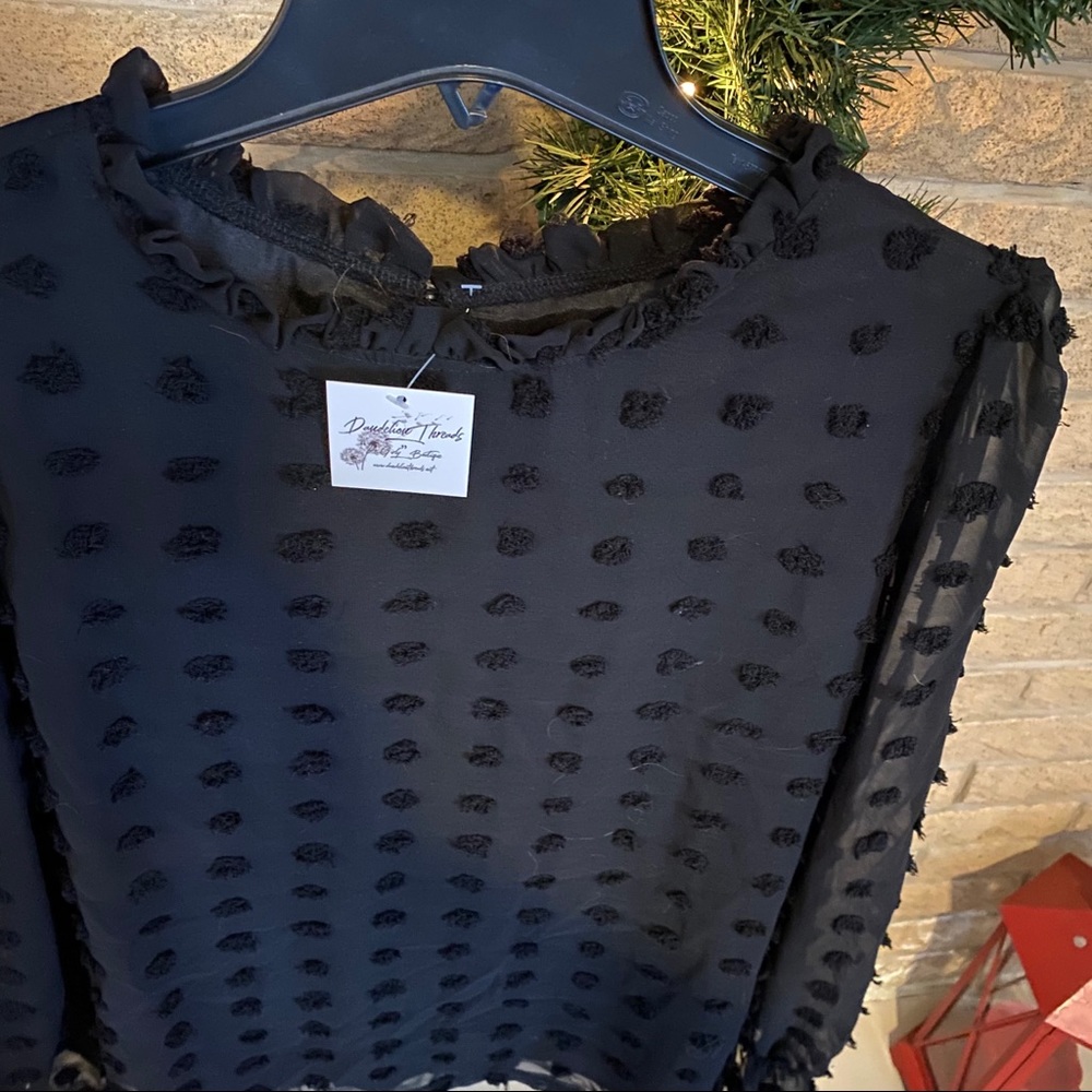 Swiss dot boutique top